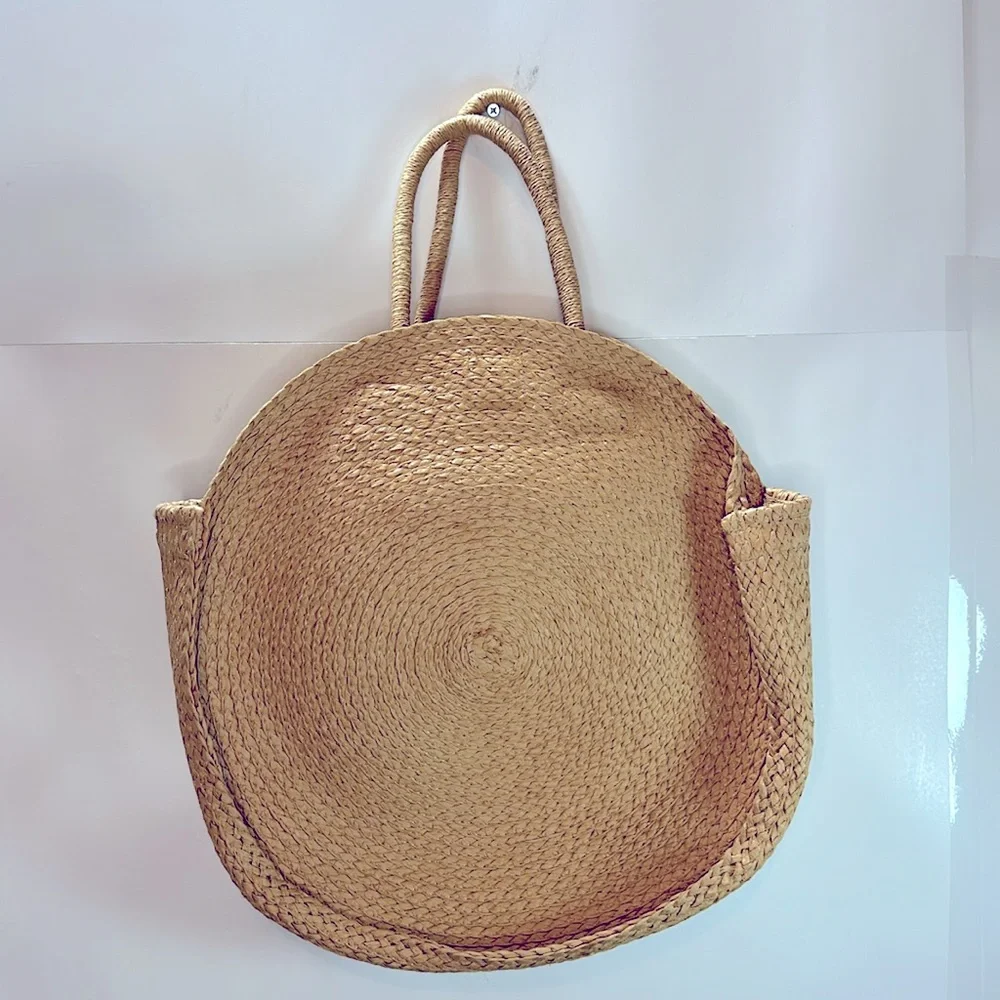Round Woven Straw Purse Shoulder Bag Boho Summer bag